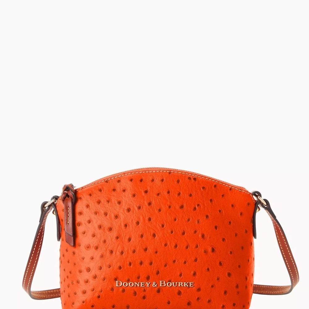 Ostrich Ruby Crossbody in Geranium